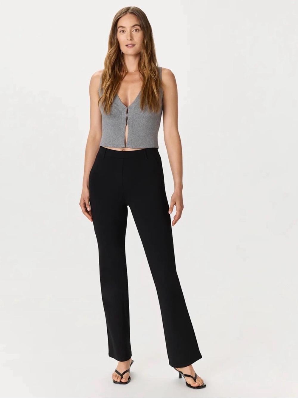 Quince Ultra-Stretch Ponte Bootcut Pants Black NWT Medium Regular business work